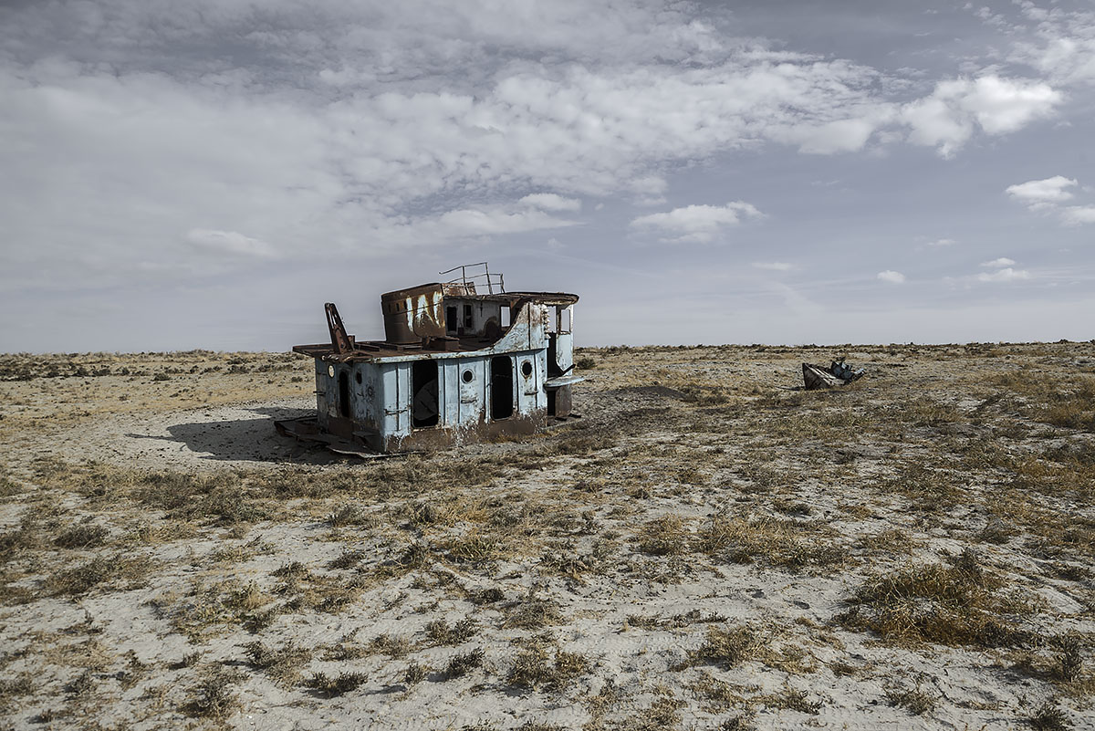 stranded #32, kazachstan, 2015 (the aral sea shrinked to 10% of its size after the rivers that fed it were diverted by soviet irrigation projects)