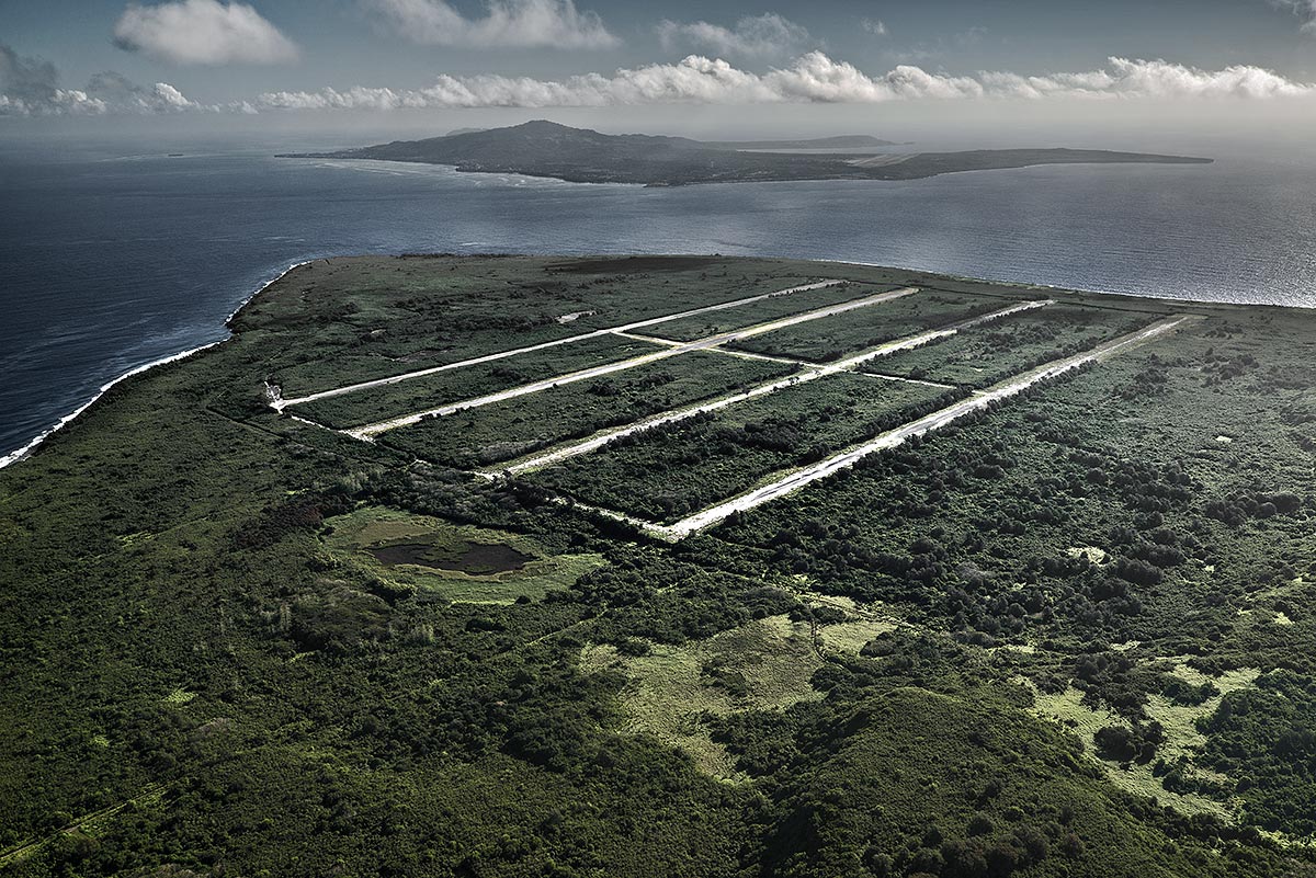 fat man rising, rest in peace #75, tinian, 2014 (north field was once the biggest and busiest airport in the world! fat man and little boy took off from here to hiroshima and nagasaki)