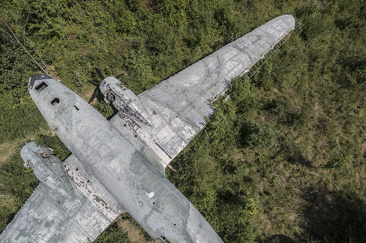 rest in peace #94, croatia, 2017 (a c-47 left behind when the yugoslavien army left this airport facility in 1991 during the balkan war)