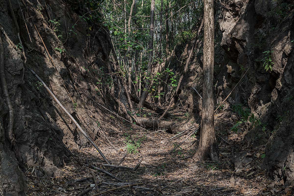 death row, lost track #53, thailand, 2012 (compressor cutting of the death railway where 100.000 pow's and local workers died during construction)