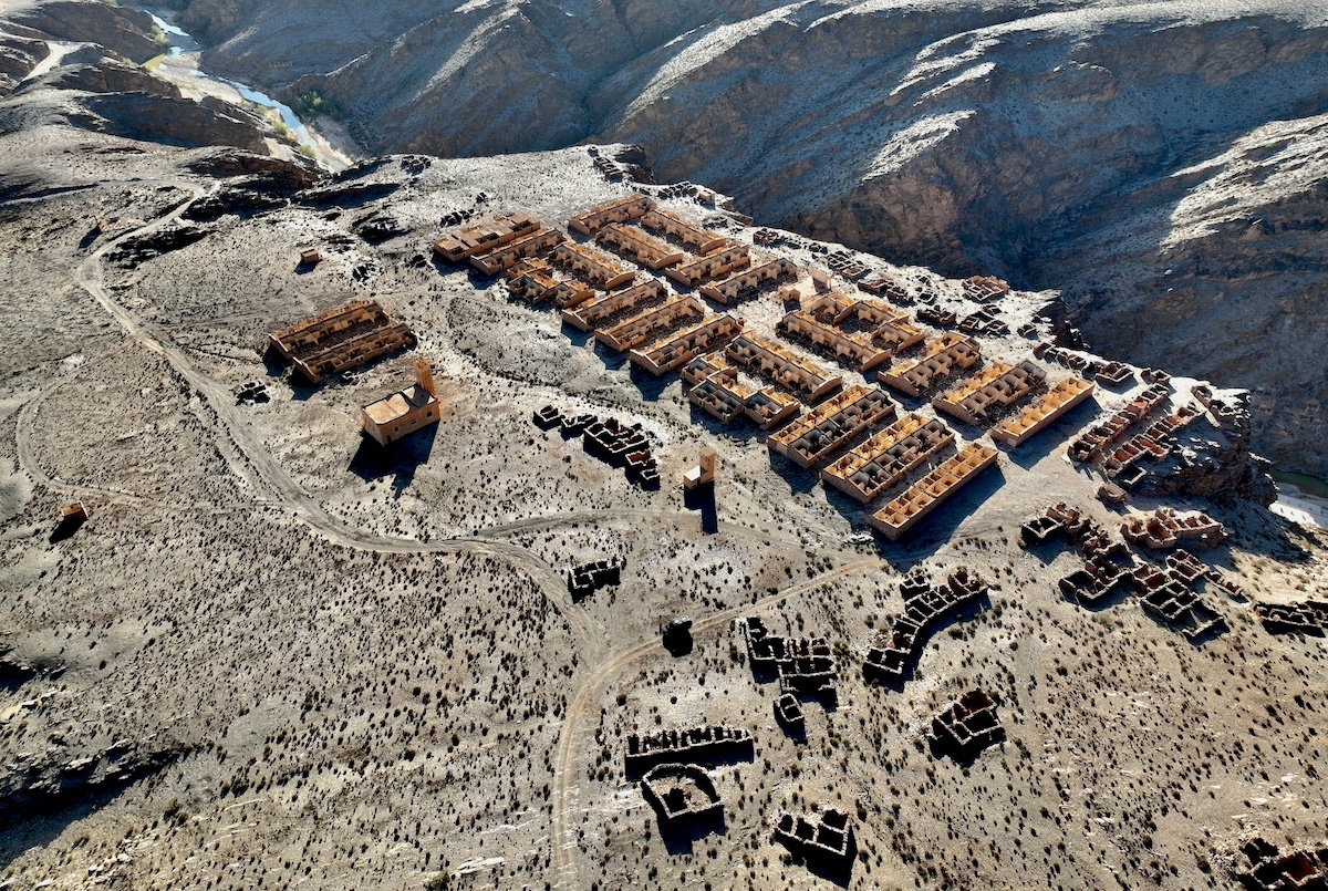 carré to chaos, leftscape #36, morocco, 2023 (colonial mine housing. when the french left due to sinking lead prices many locals continued mining illegally leading to fatal chaos)