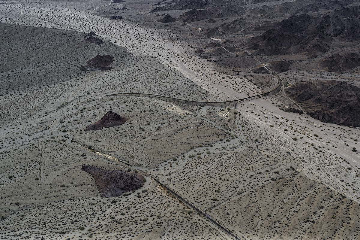 leftscape #17, usa, 2017 (track to the abandoned eagle mountain iron mine)