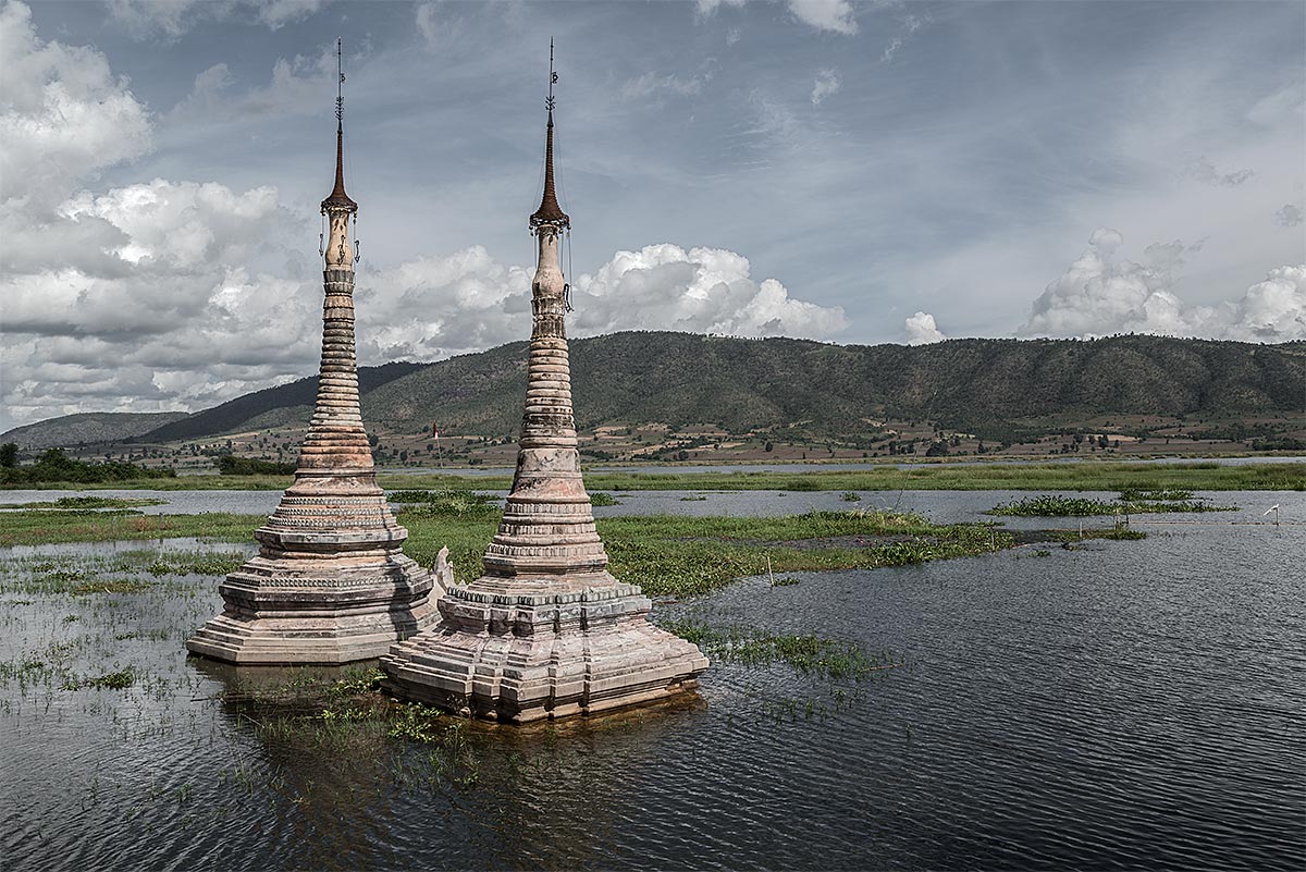 faithless #15, burma, 2012 (flooded temple in burma's first hydroelectric project)