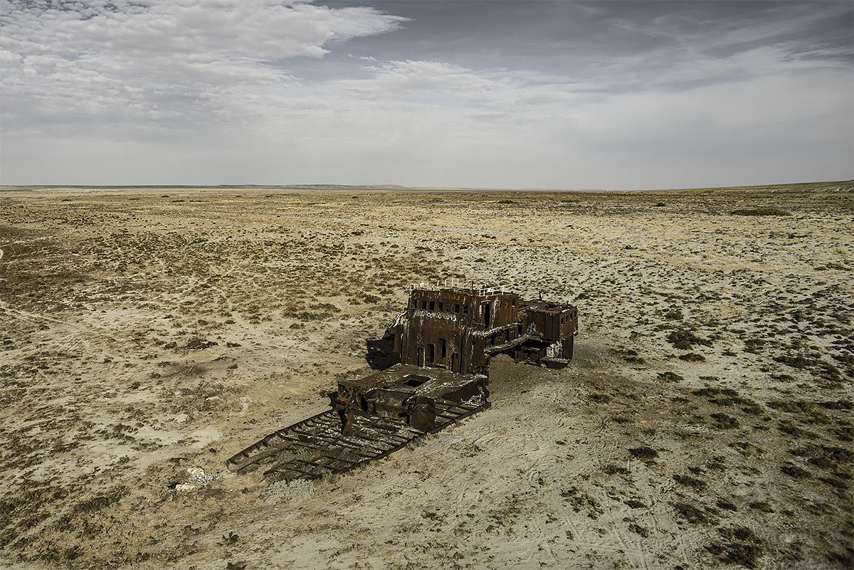 stranded #29, kazachstan, 2015 (the aral sea shrinked to 10% of its size after the rivers that fed it were diverted by soviet irrigation projects)
