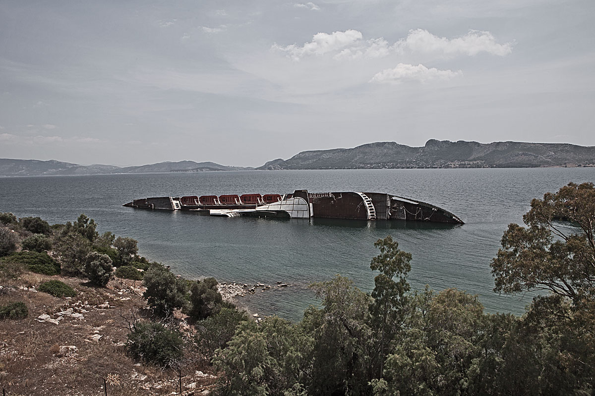 stranded #7, greece, 2011 (ms mediterranean sky capsized and sank in 2003)