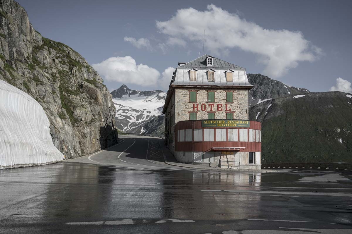 no vacancy #85, switzerland, 2018 (the belvedere opened in 1892 and had its '3 secs of fame' in goldfinger 1964. closed since 2015)